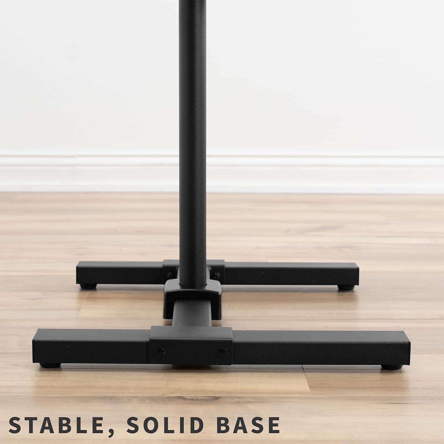 Vivo Black TV Stand with Storage Shelf