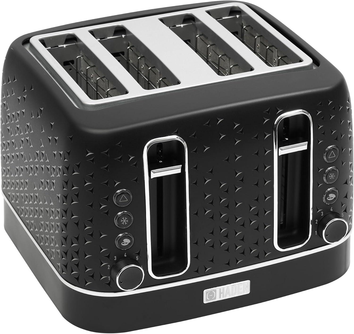 HADEN Starbeck Black 4-Slice Toaster
