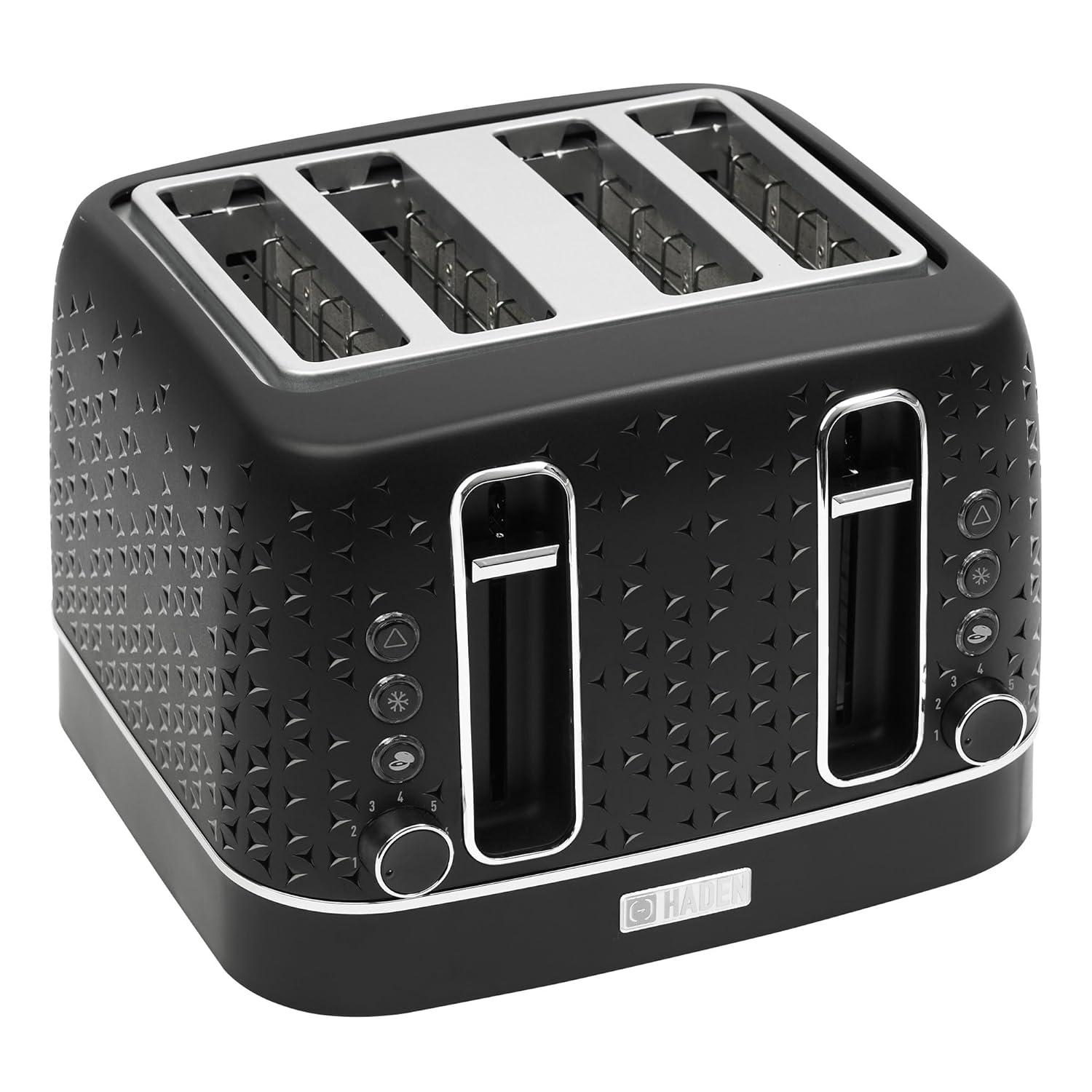 HADEN Starbeck Black 4-Slice Toaster