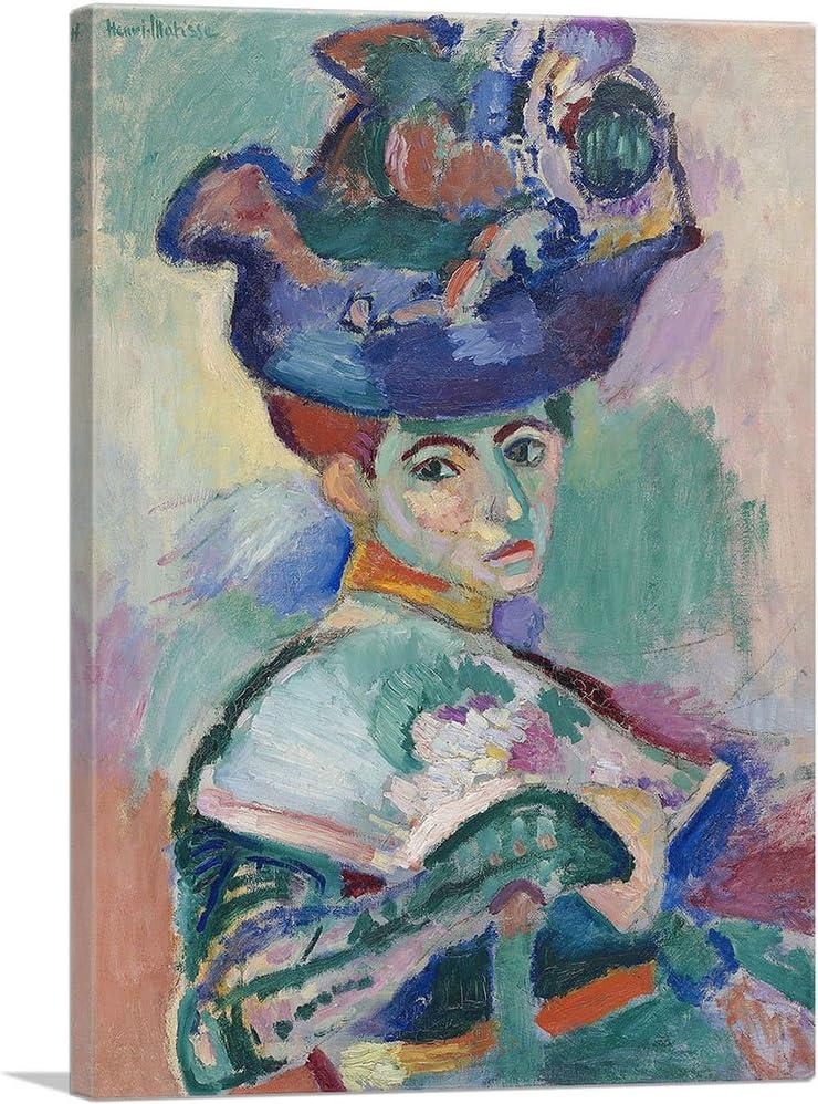 ARTCANVAS " Woman With A Hat 1905 " by Henri Matisse Painting Print
