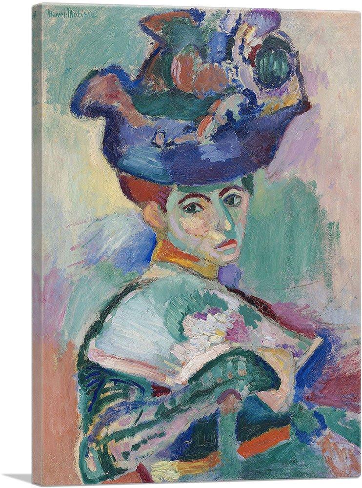 ARTCANVAS " Woman With A Hat 1905 " by Henri Matisse Painting Print