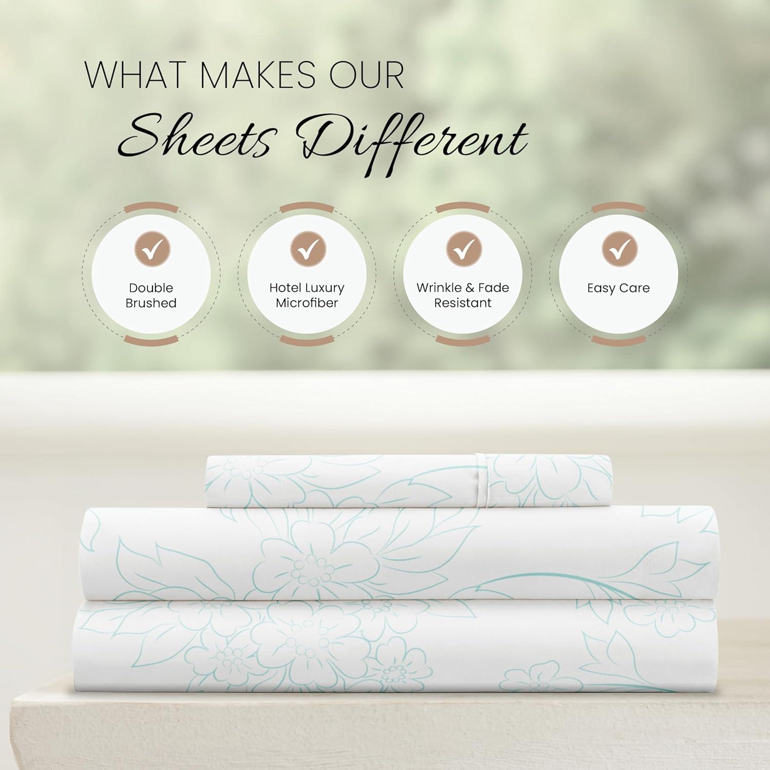 Becky Cameron Microfiber Floral Sheet Set