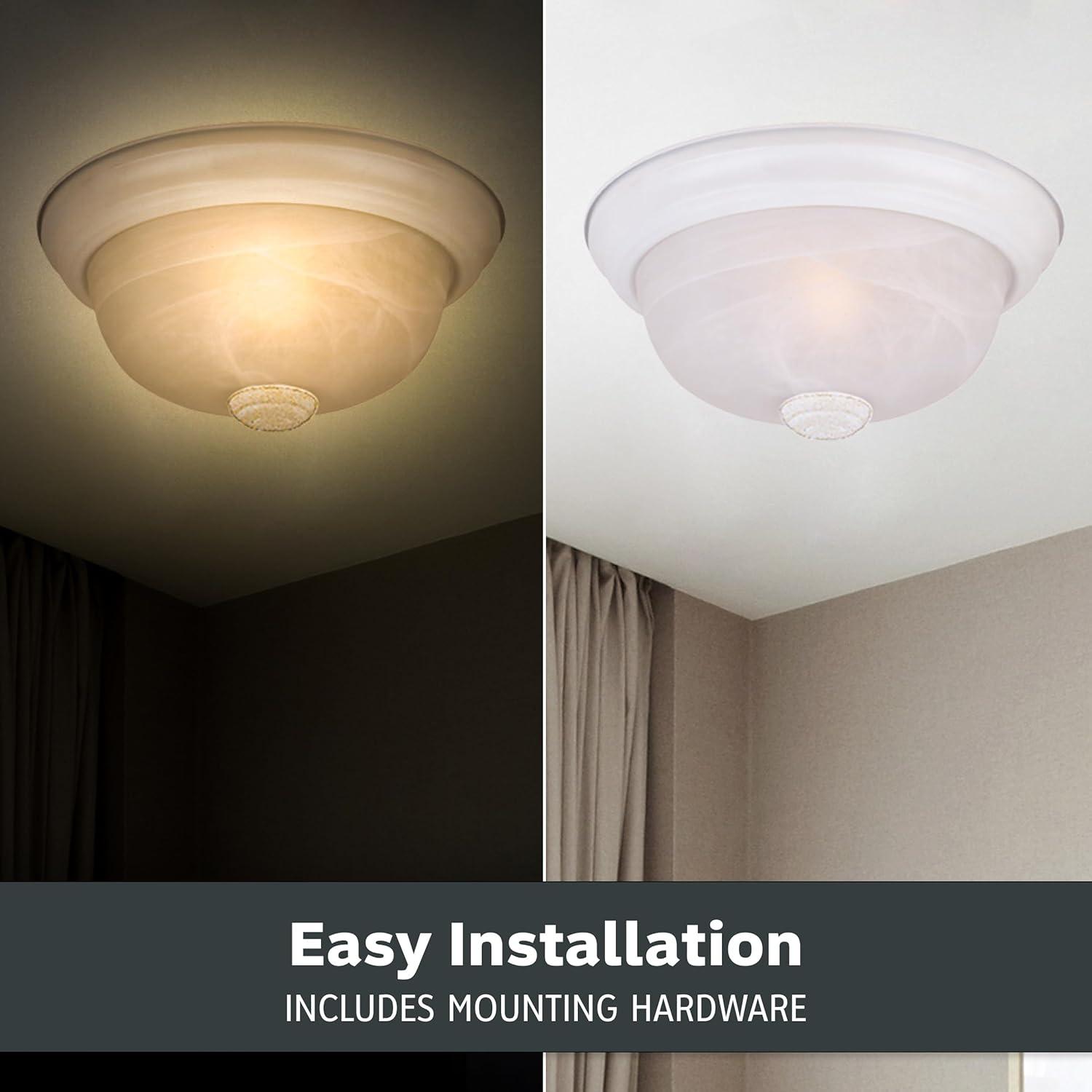 Designers Fountain 11 inch 2-Light White Flush Mount Ceiling Light, 1257S-WH-AL