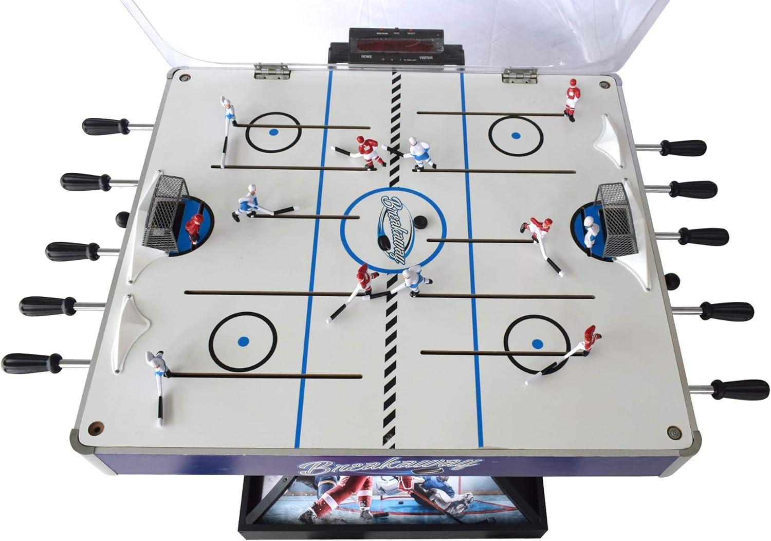 Breakaway 45" Blue Polycarbonate Dome Hockey Table with LED Scoring