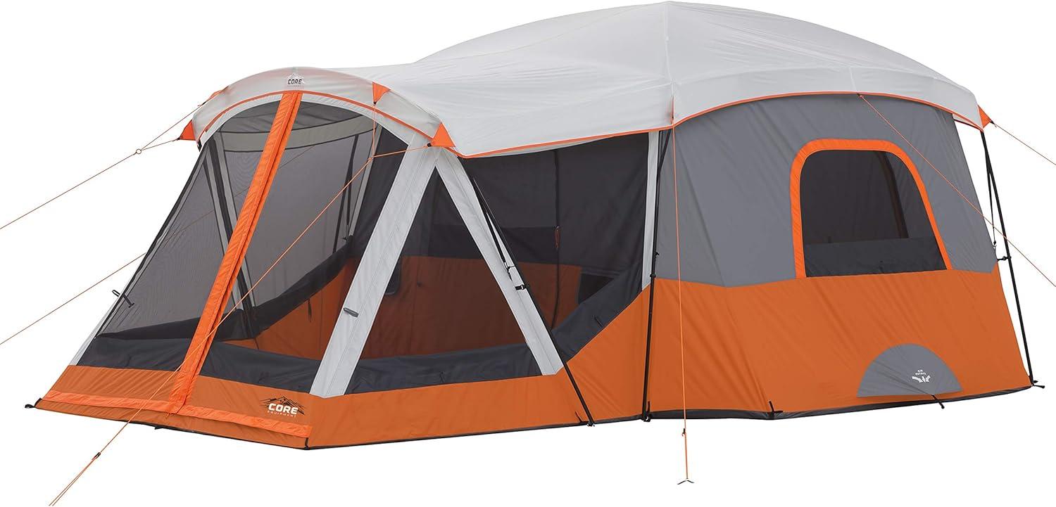 Core Equipment 17' x 12' Cabin Tent w/Screen Room, Sleeps 11