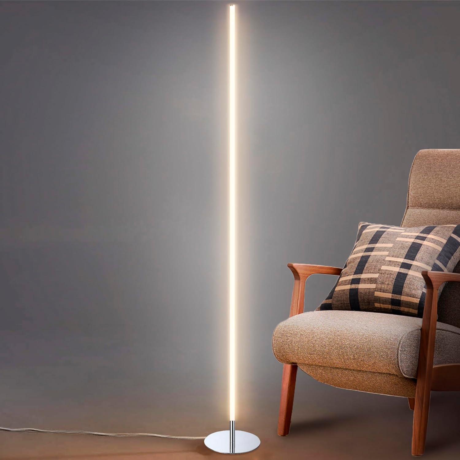Iris 59.5 in. Chrome Integrated LED Floor Lamp