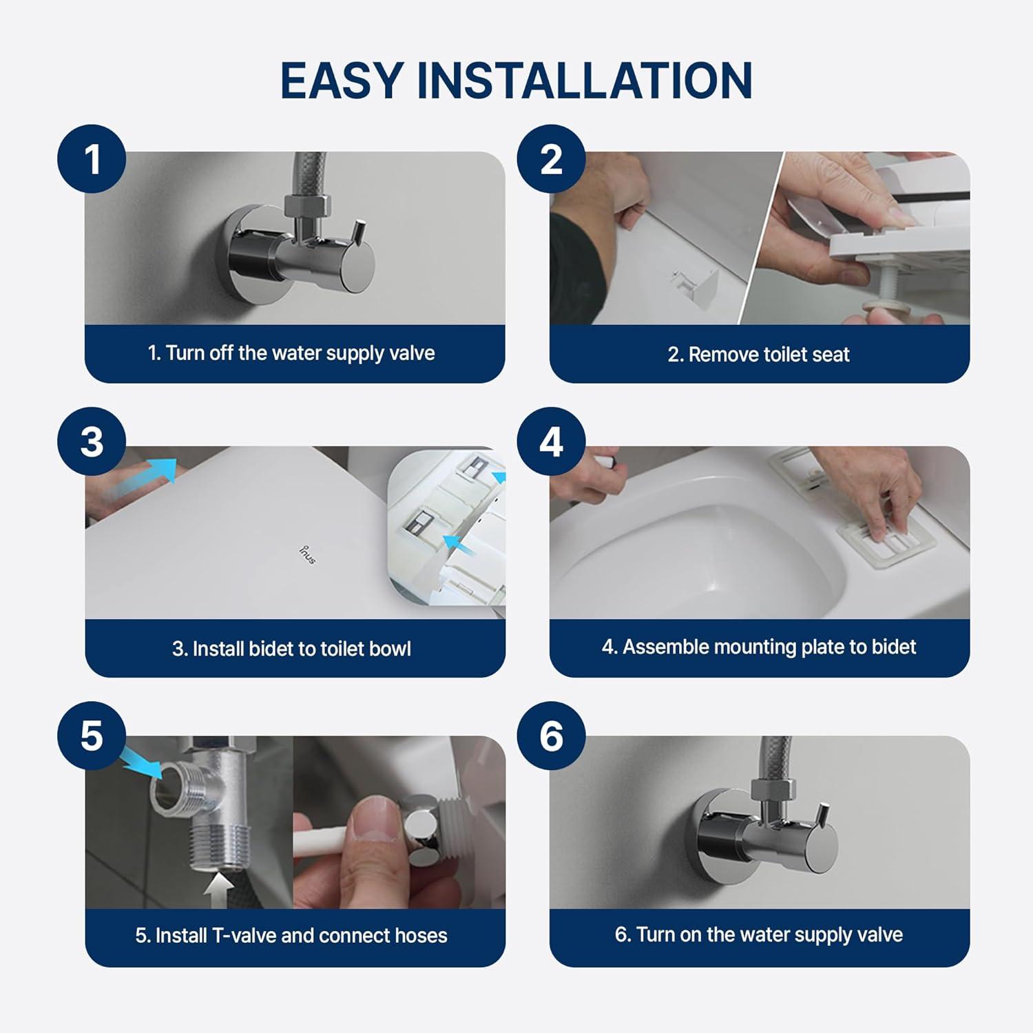 INUS IST-N22 Elongated Toilet Seat Bidet