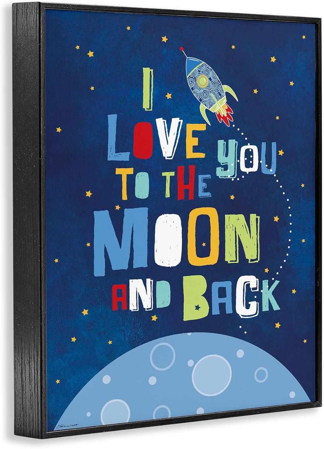 Stupell Industries Moon & Back with Rocket Ship, 11" x 14"