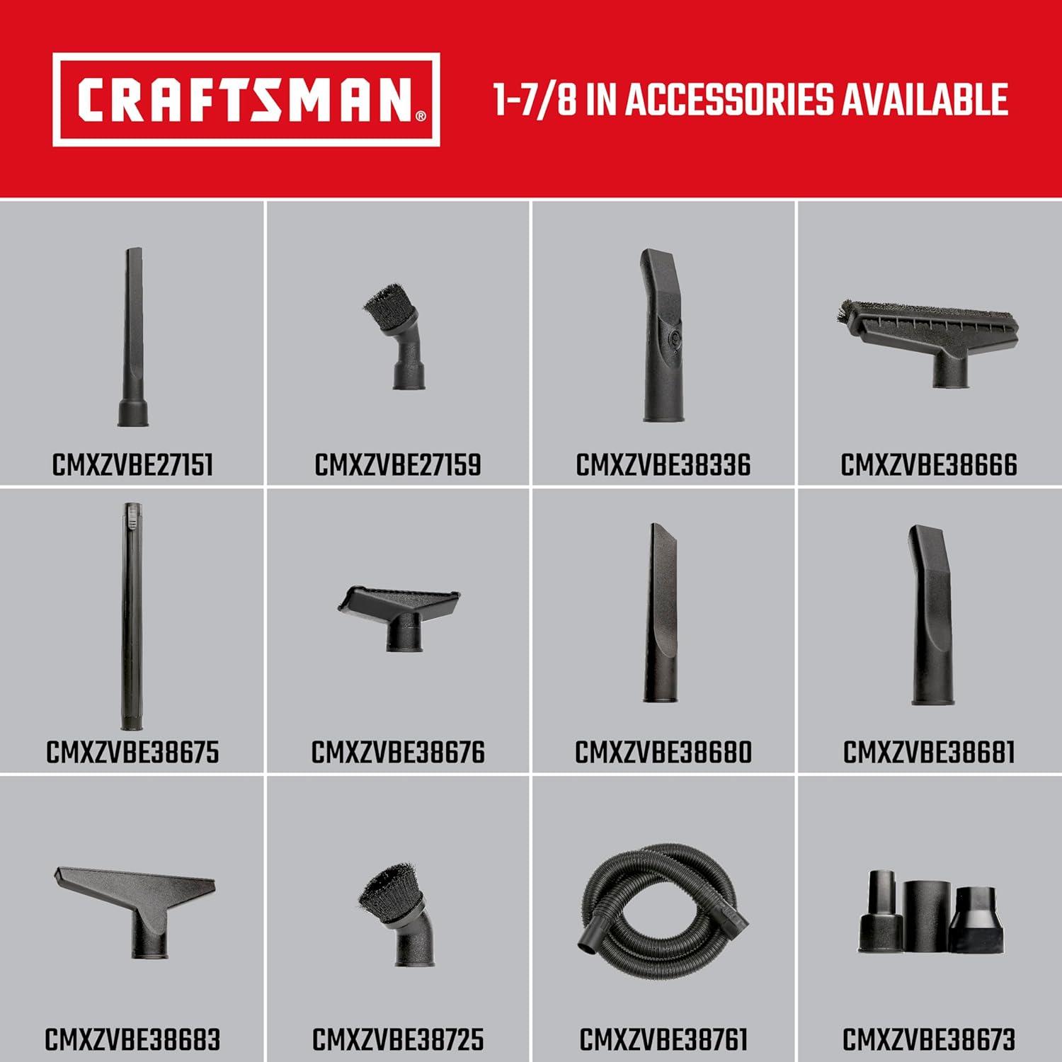 WORKSHOP Wet/Dry Vacs Vacuum Accessories WS17814A, Wet/Dry Vac Floor Brush Attachment For 1-7/8-Inch Wet/Dry Shop Vacuum Hose , Black