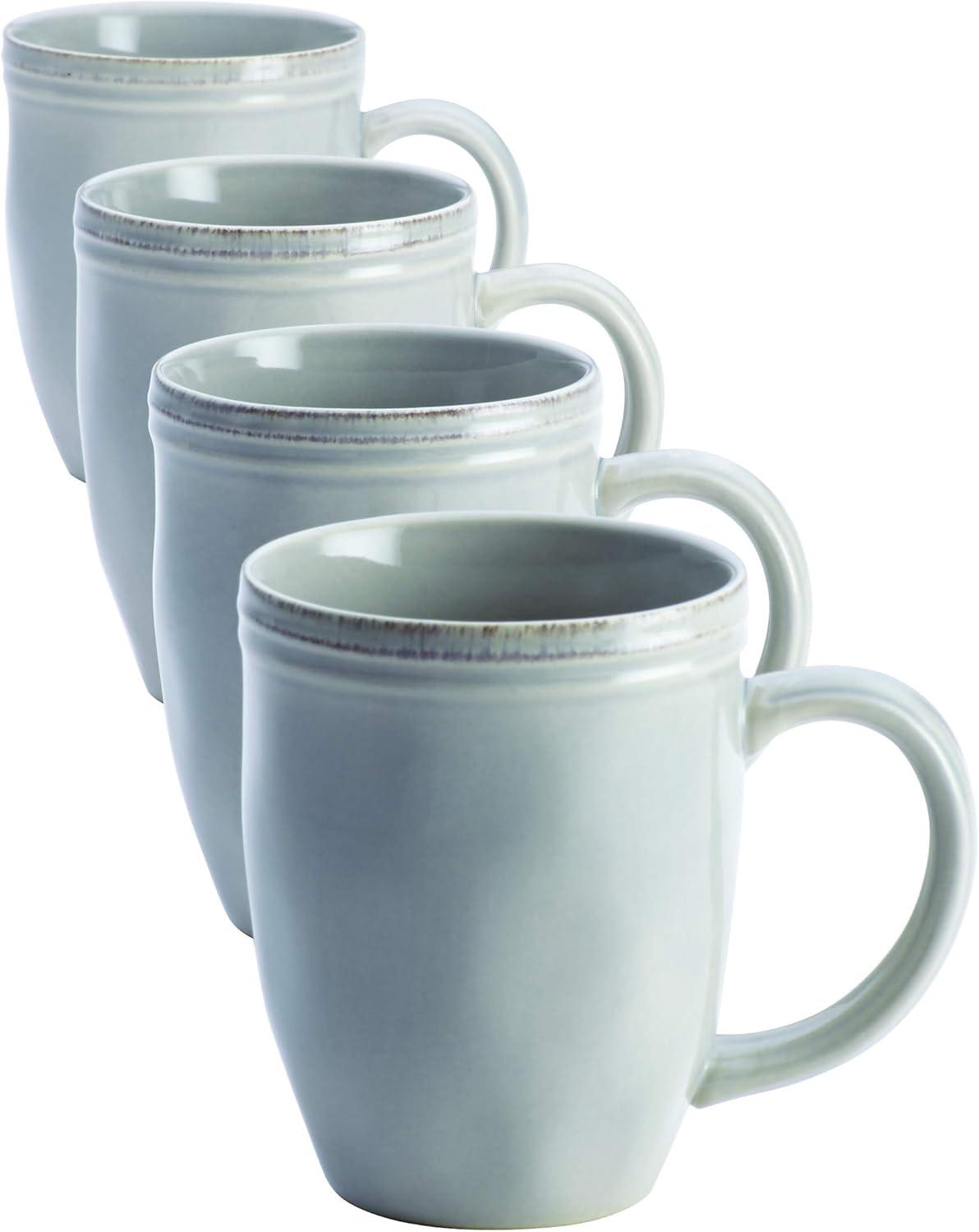 Sea Salt Gray Ceramic 16-Piece Dinnerware Set