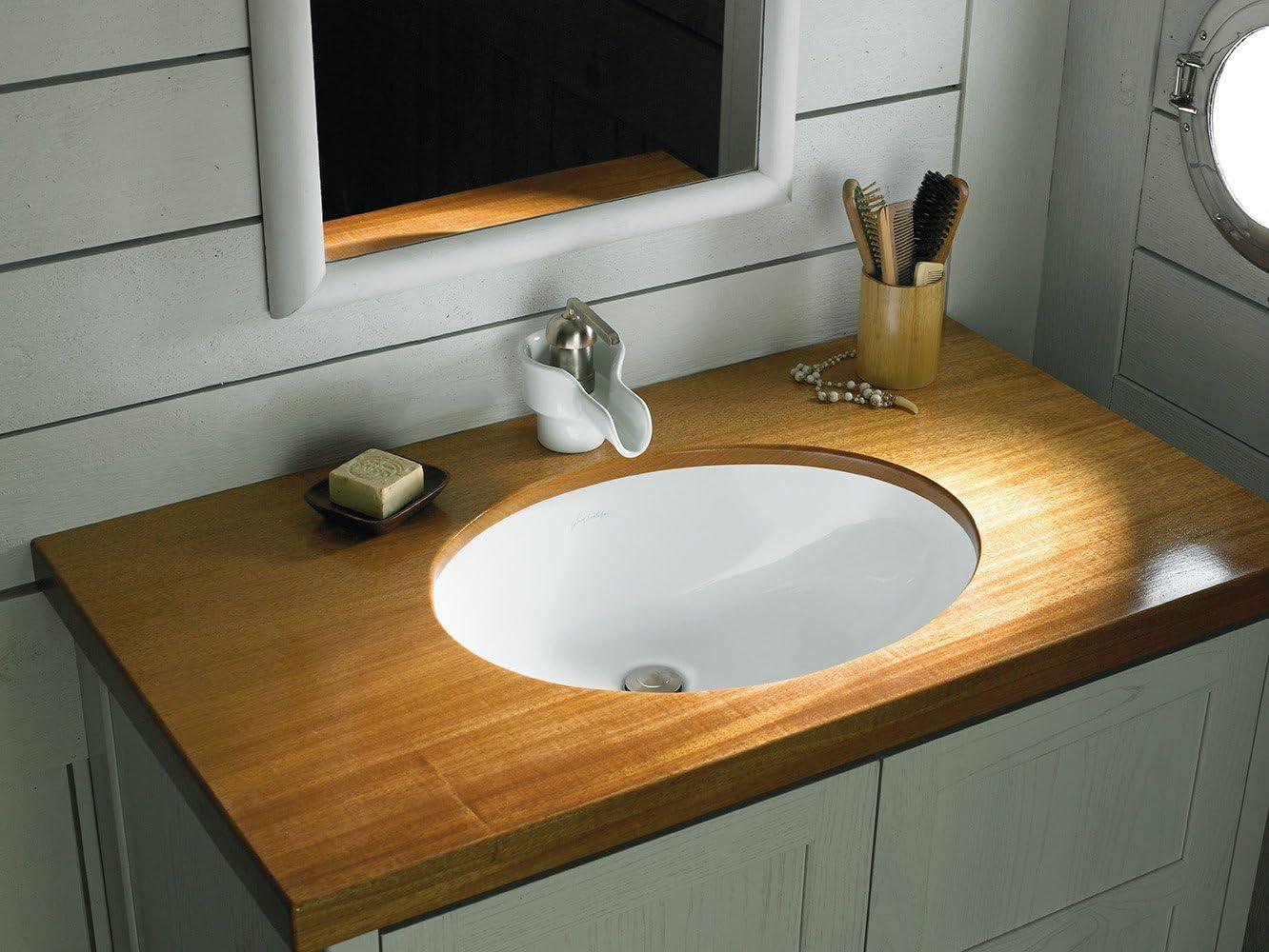 Compass® Ceramic Circular Dual Mount Bathroom Sink