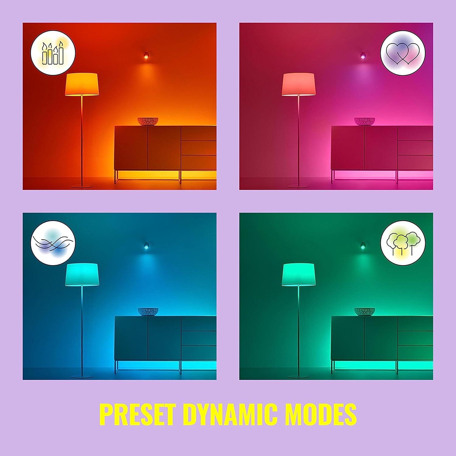 WiZ Connected Color G25 Color Filament LED Smart Bulb - Pack of 1-300 Lumen - E26, Indoor - Connects to Your Existing Wi-Fi - Control with Voice or App + Activate with Motion - Matter Compatible