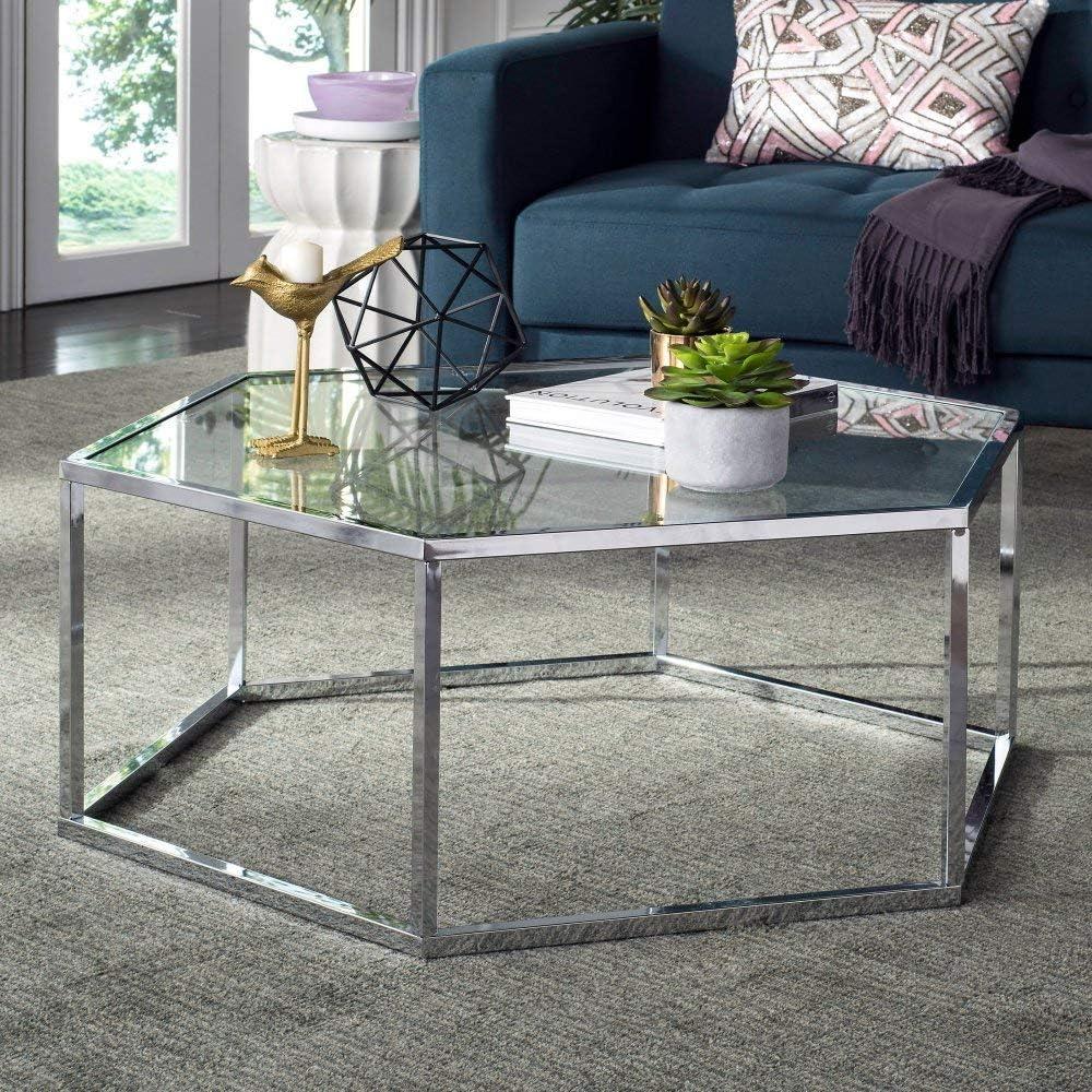 Eliana Coffee Table - Chrome - Safavieh