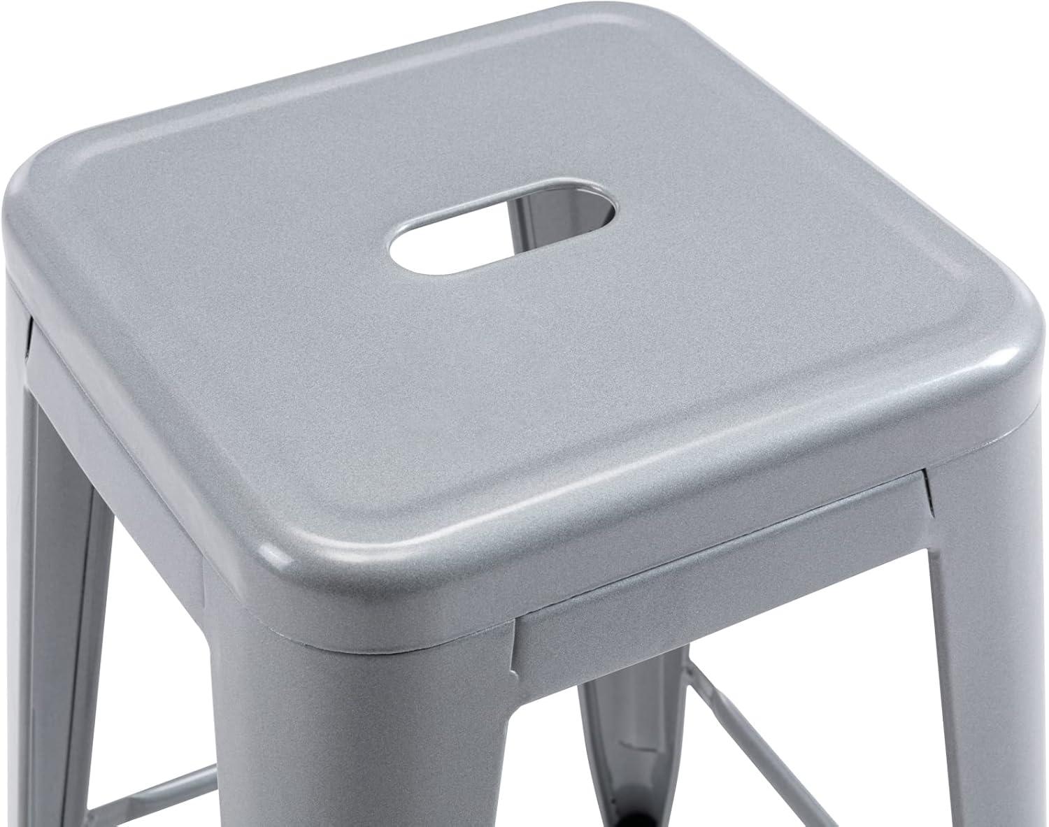 Williston Forge Kohki 24" Counter Stool Metal Bar Stools Counter Height Barstools Backless Indoor/Outdoor Bar Stools Kitchen Counter Stools Chairs(Set of 4)