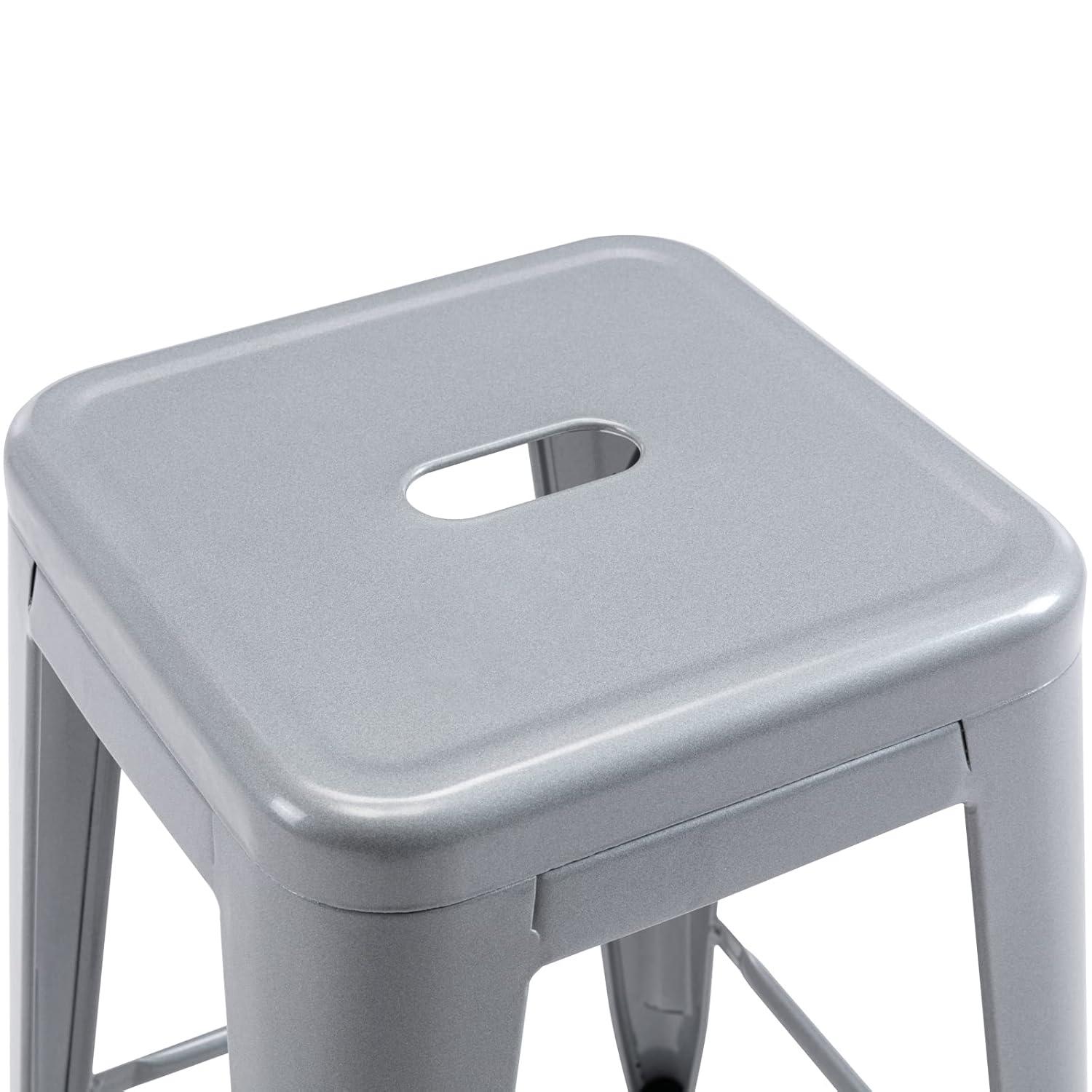 Williston Forge Kohki 24" Counter Stool Metal Bar Stools Counter Height Barstools Backless Indoor/Outdoor Bar Stools Kitchen Counter Stools Chairs(Set of 4)