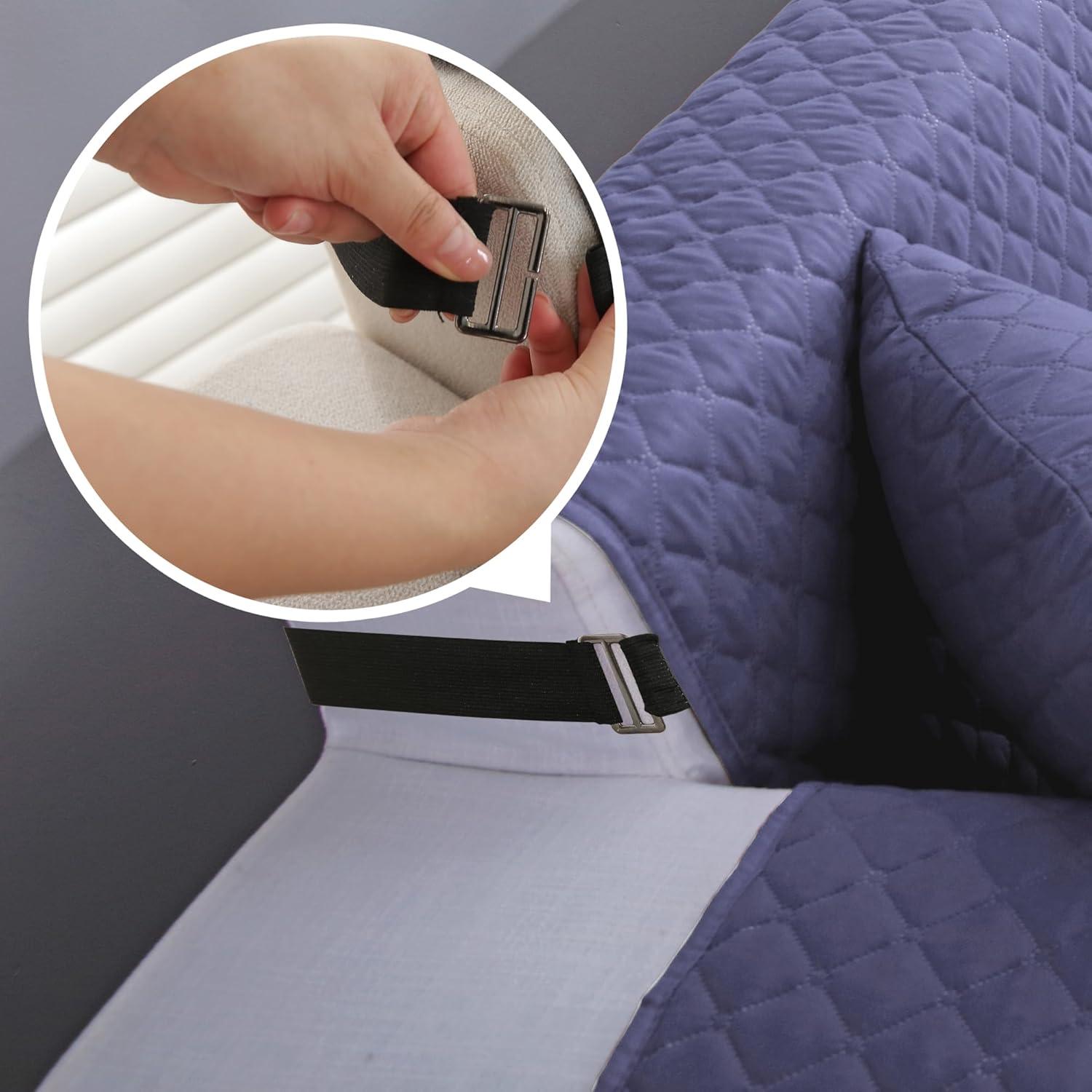 Double Side L Shape Couch Cover Sectional Sofa Covers Set Chaise Couch Cover Slip Covers for Sofas Couches Sectional Furniture Protector Cover (Large,Light Grey)