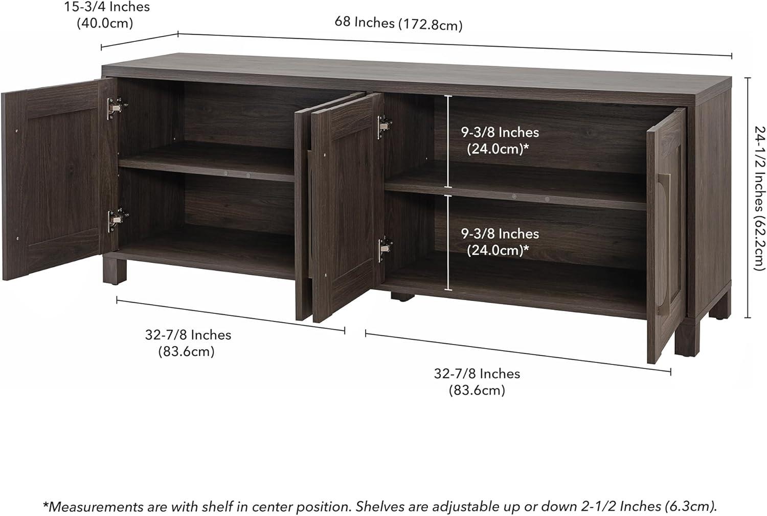 Evelyn&Zoe Chabot Rectangular TV Stand for TV's up to 75", Alder Brown