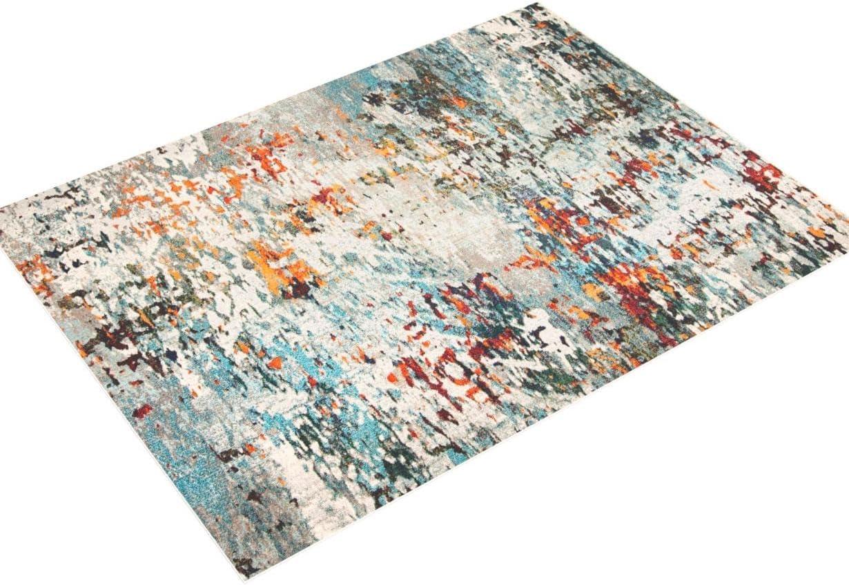 SAFAVIEH Madison Flowers Vintage Abstract Area Rug, Grey/Blue, 9' x 12'