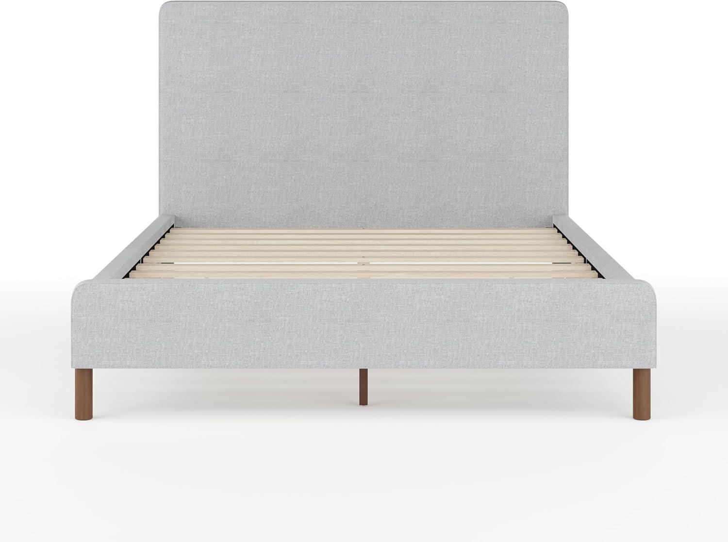 Martha Stewart Martha Stewart Britta Upholstered Platform Bed With Piped Detail Headboard