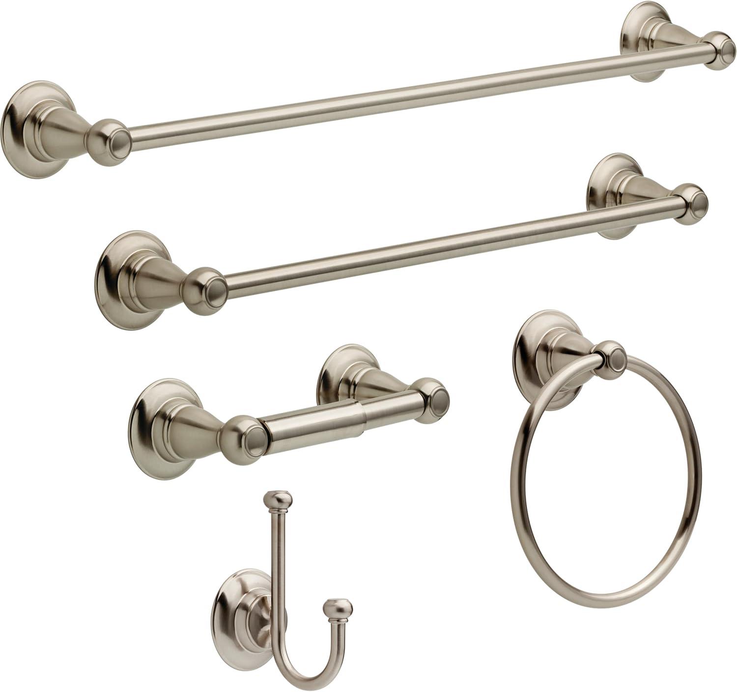 Delta Faucet Porter Toilet Paper Holder, SpotShield Brushed Nickel , Bathroom Accessories, PTR50-BN C45