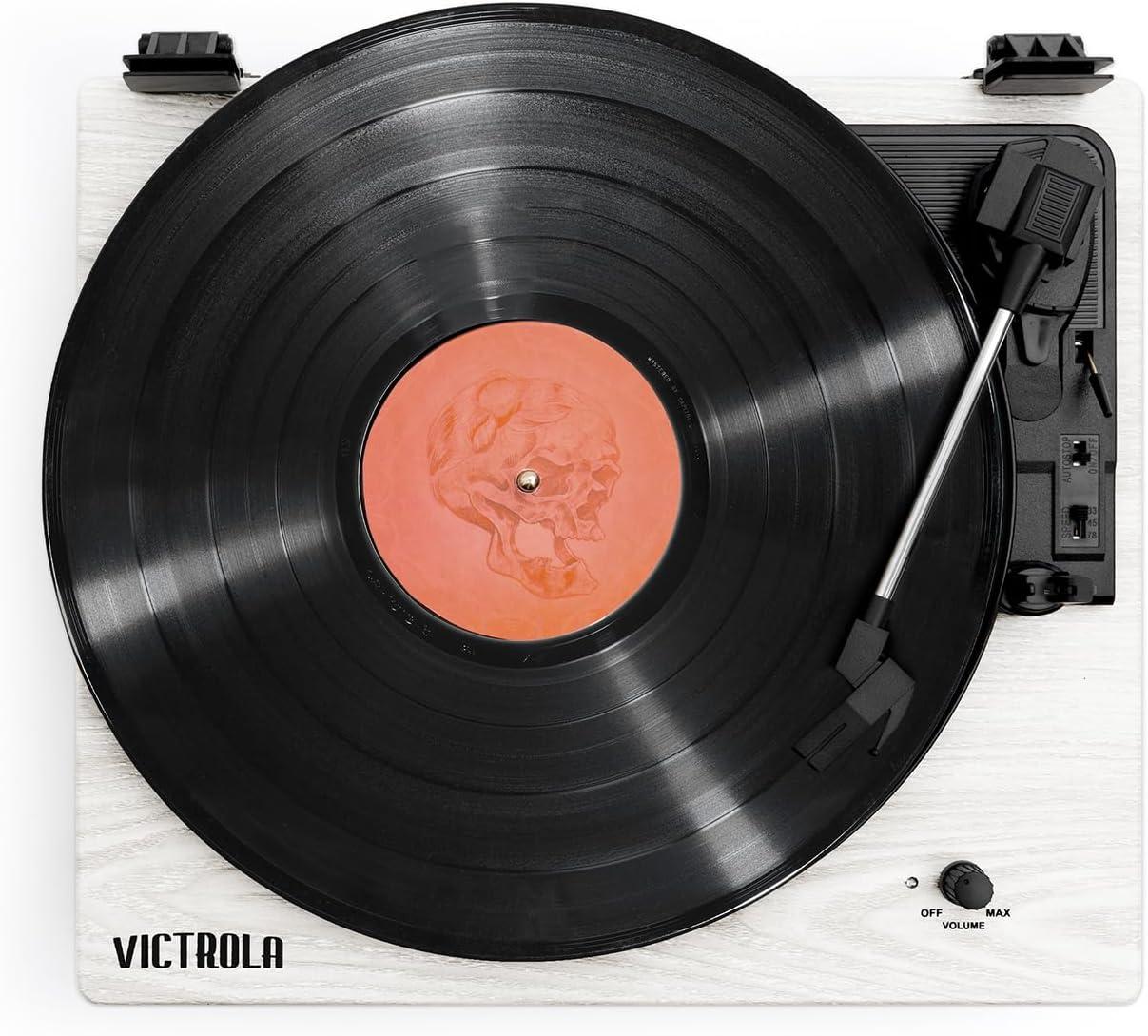 Victrola Montauk Bluetooth Record Player with 3 speed Turntable and Bookshelf Speakers