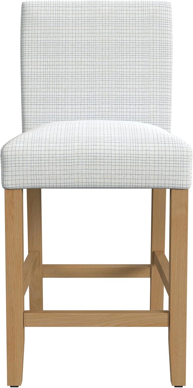 Classic Mini Grid Pattern Upholstered Counter Height Barstool - HomePop