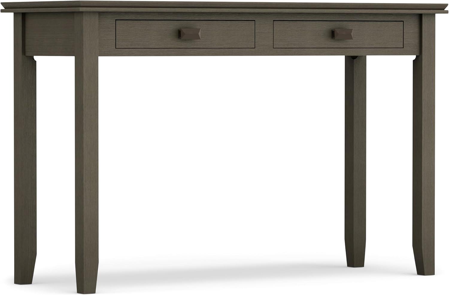Simpli Home Artisan 46"W Solid Wood Storage Console Table with 2 Storage Drawers