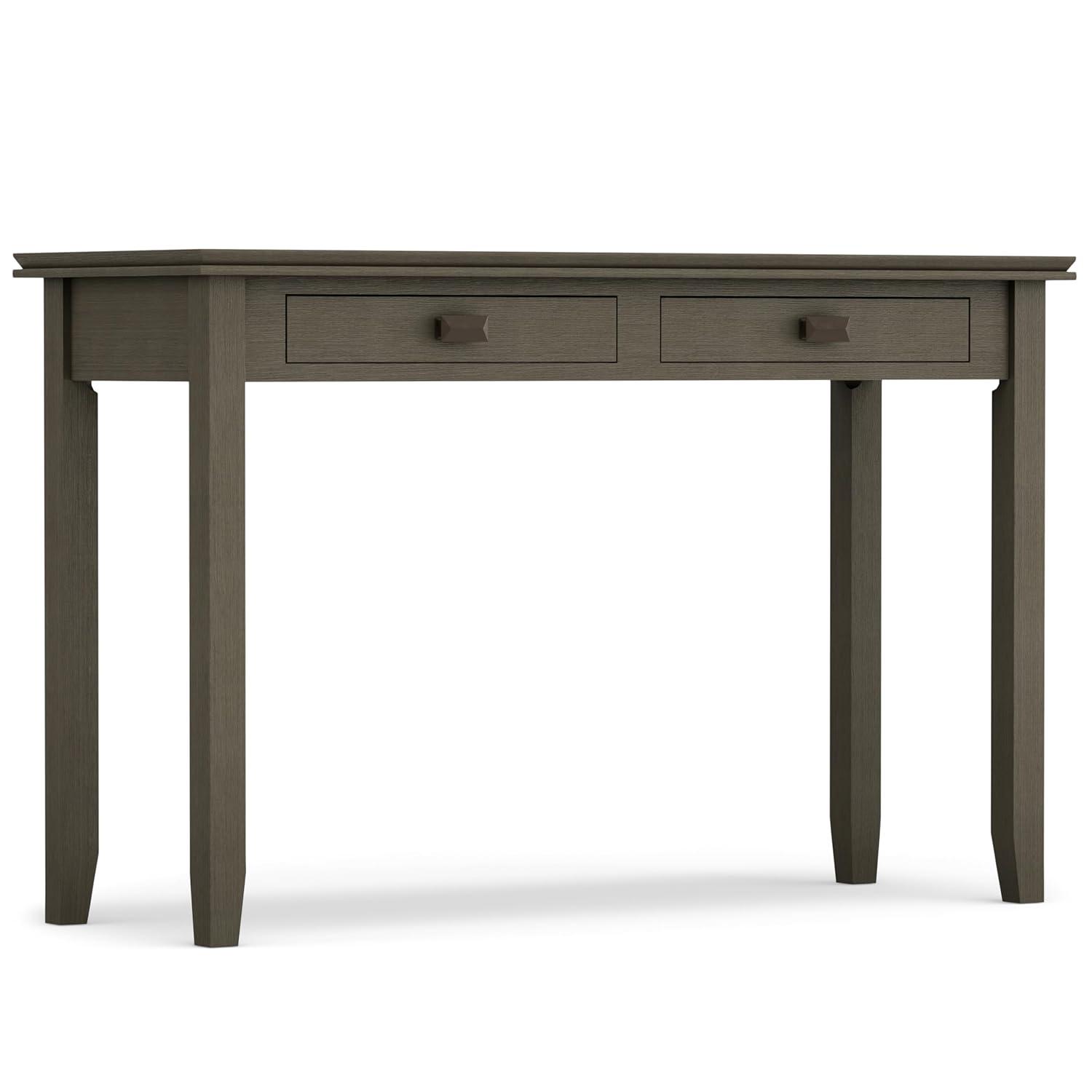 Simpli Home Artisan 46"W Solid Wood Storage Console Table with 2 Storage Drawers