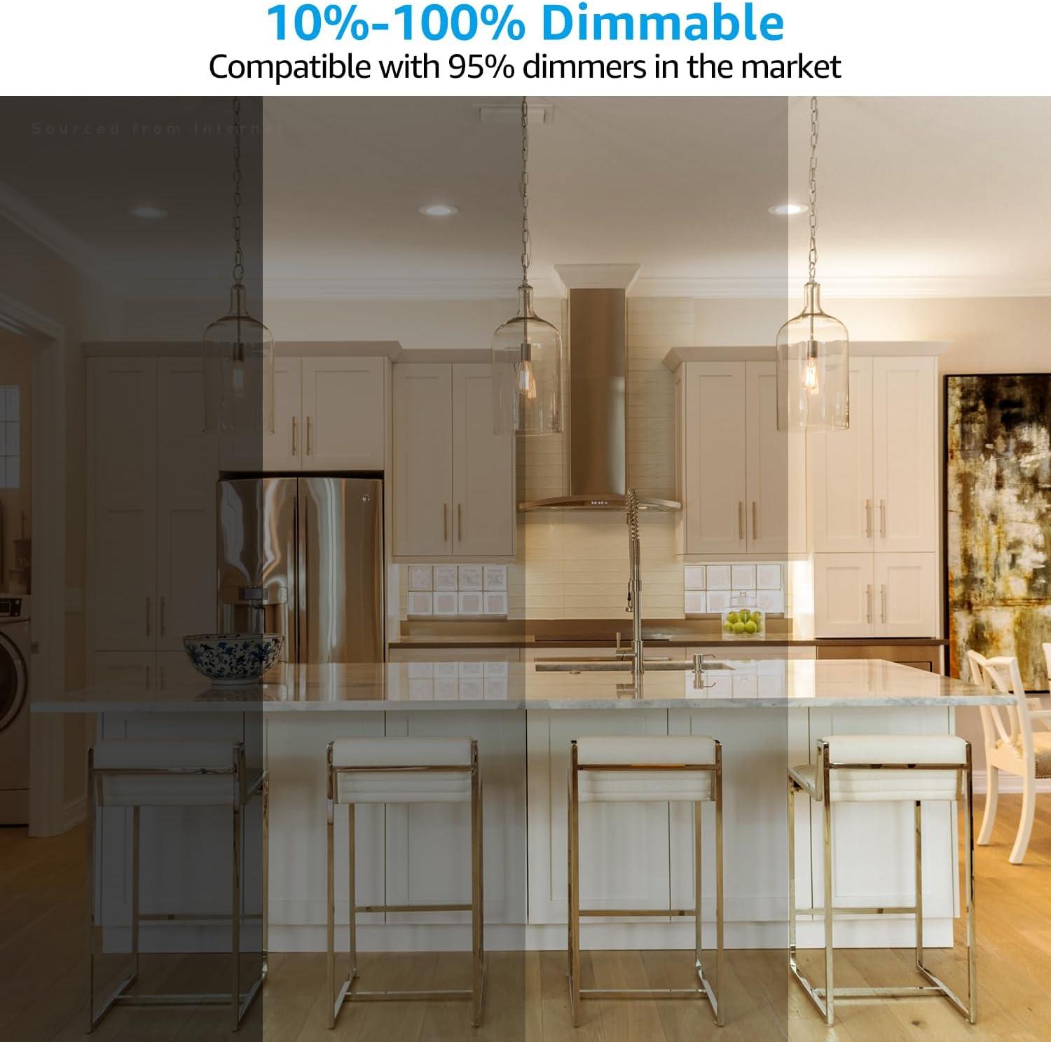 TORCHSTAR 12 Pack Bombilla LED ST64/ST19, Regulable, 7W(75W Equivalente), Bombilla Filamento Vintage, Base Mediana E26, Luz Decorativa Interior, 2700K Blanco Suave