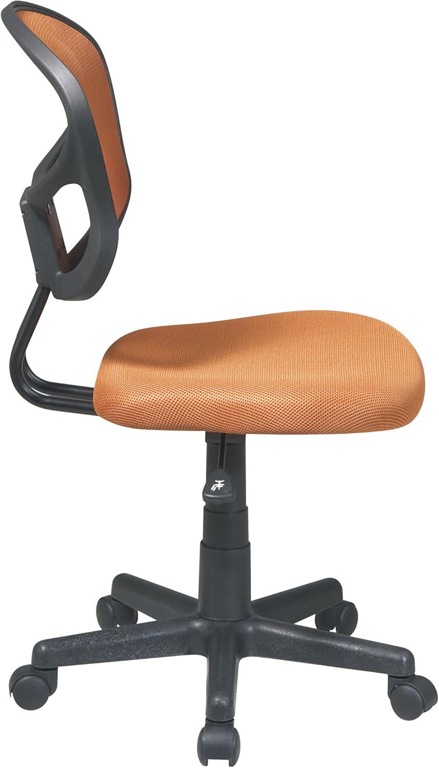 OSP Home Furnishings Mesh Task Chair In Orange Fabric