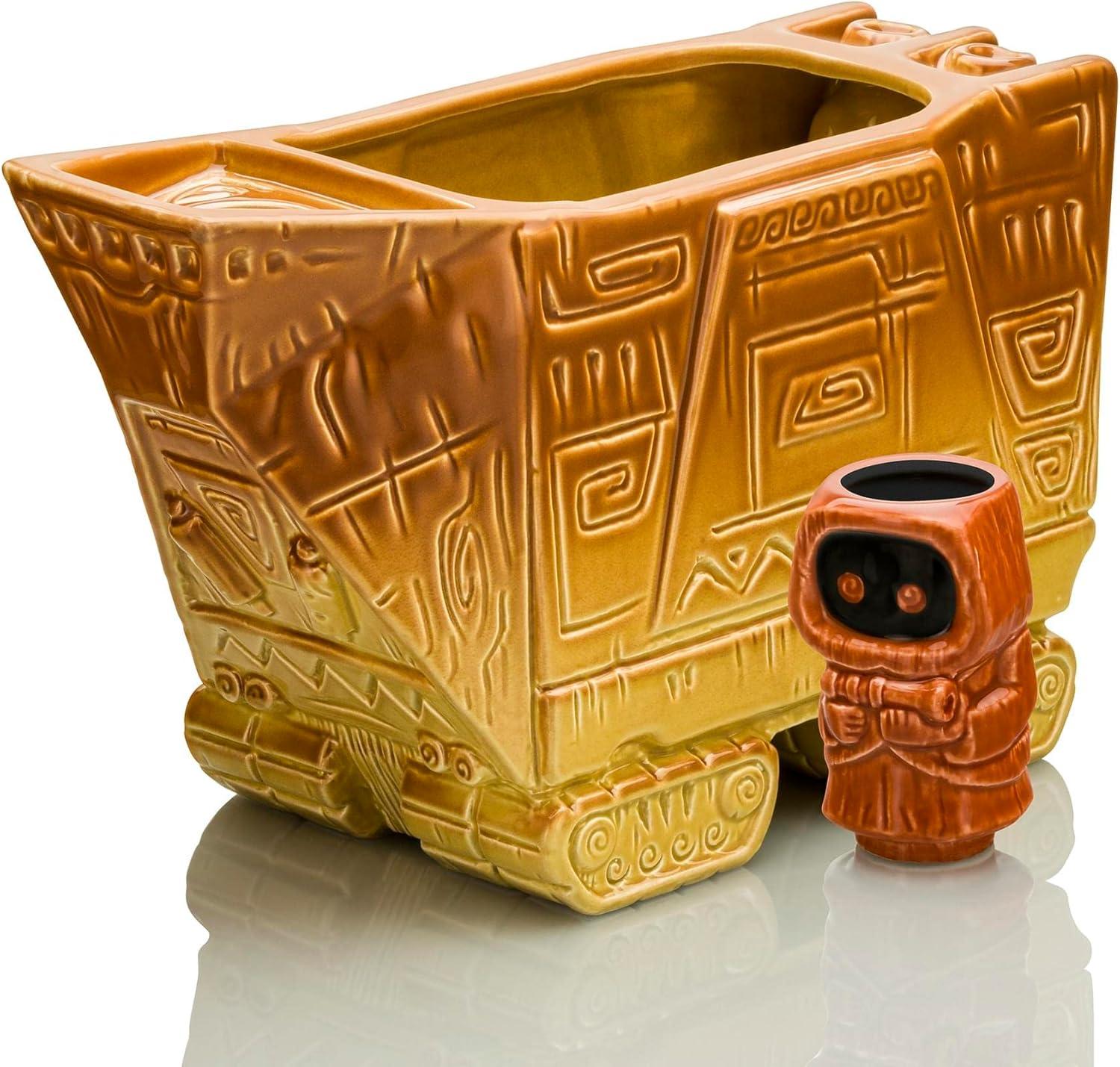 Beeline Creative Geeki Tikis Star Wars Sandcrawler Punch Bowl Set With Jawa Mini Muglet