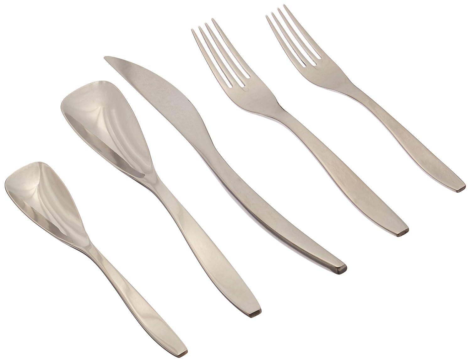 David Shaw Silverware Isla Stainless Steel Flatware Set - Service for 4