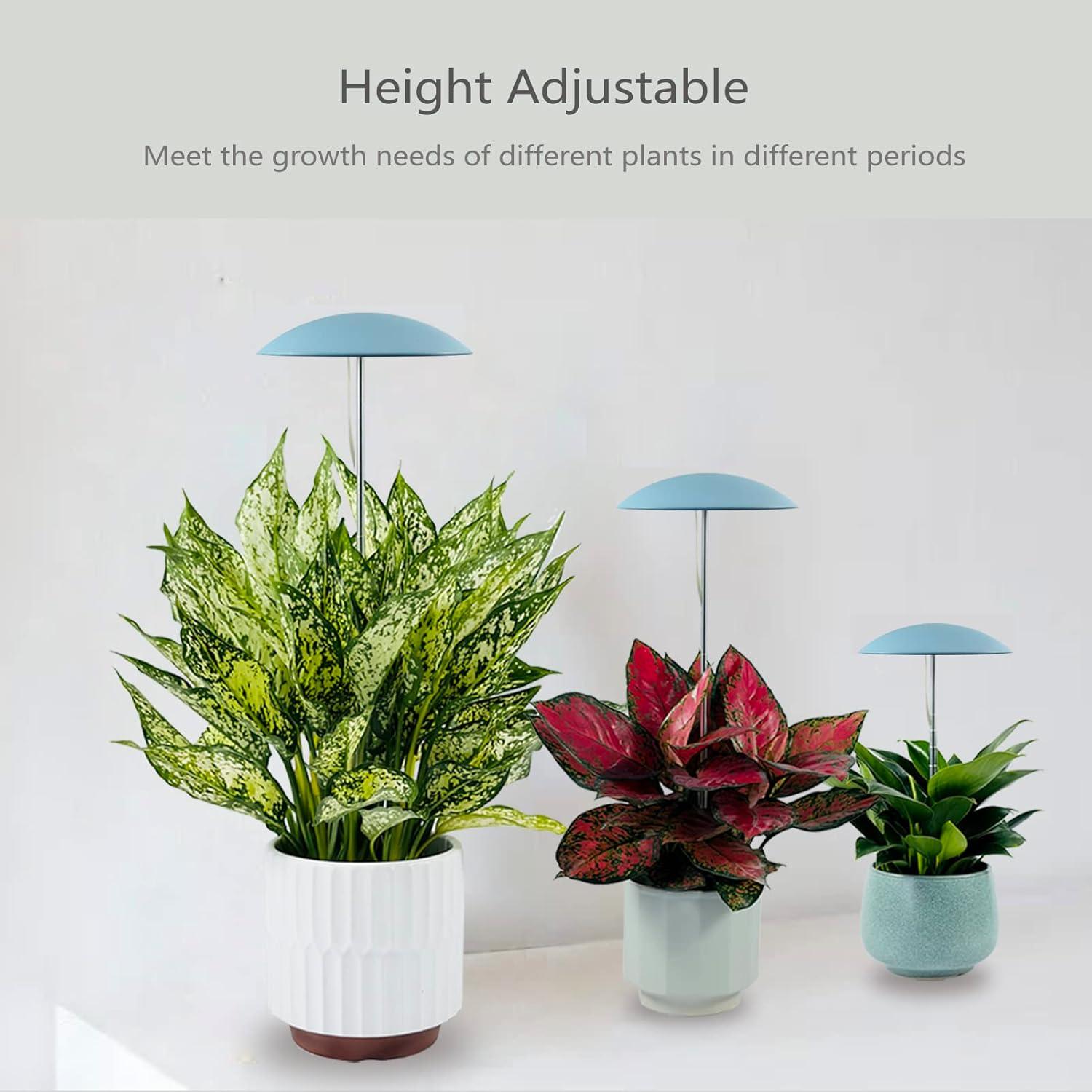 Witsanlex Smart LED Grow Lights for Indoor Plants, Full Spectrum, Sun Mode Auto Dimming, Daily Auto on/off Timer, Height Adjustable