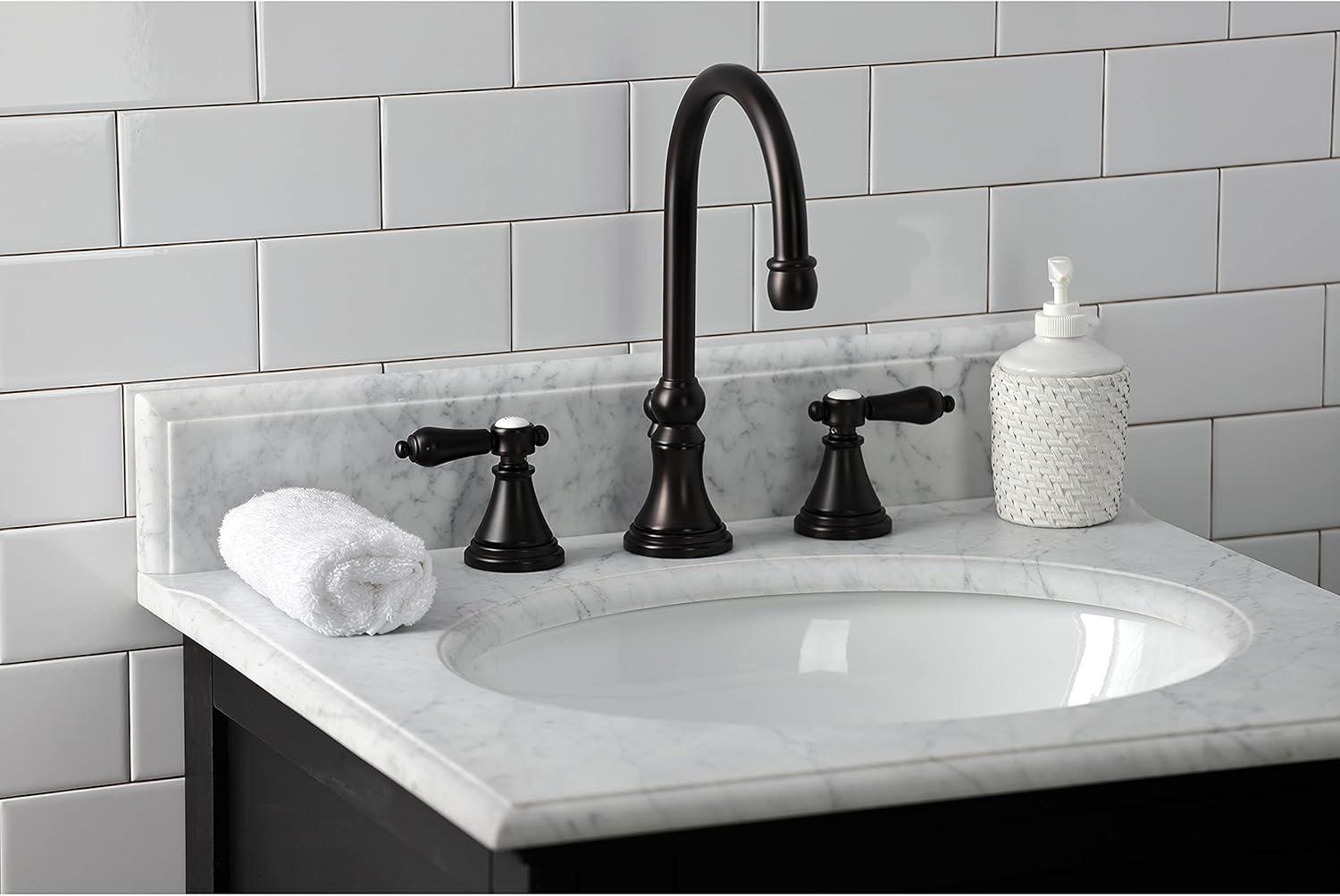 Heirloom Oil Rubbed Bronze Widespread Bathroom Faucet