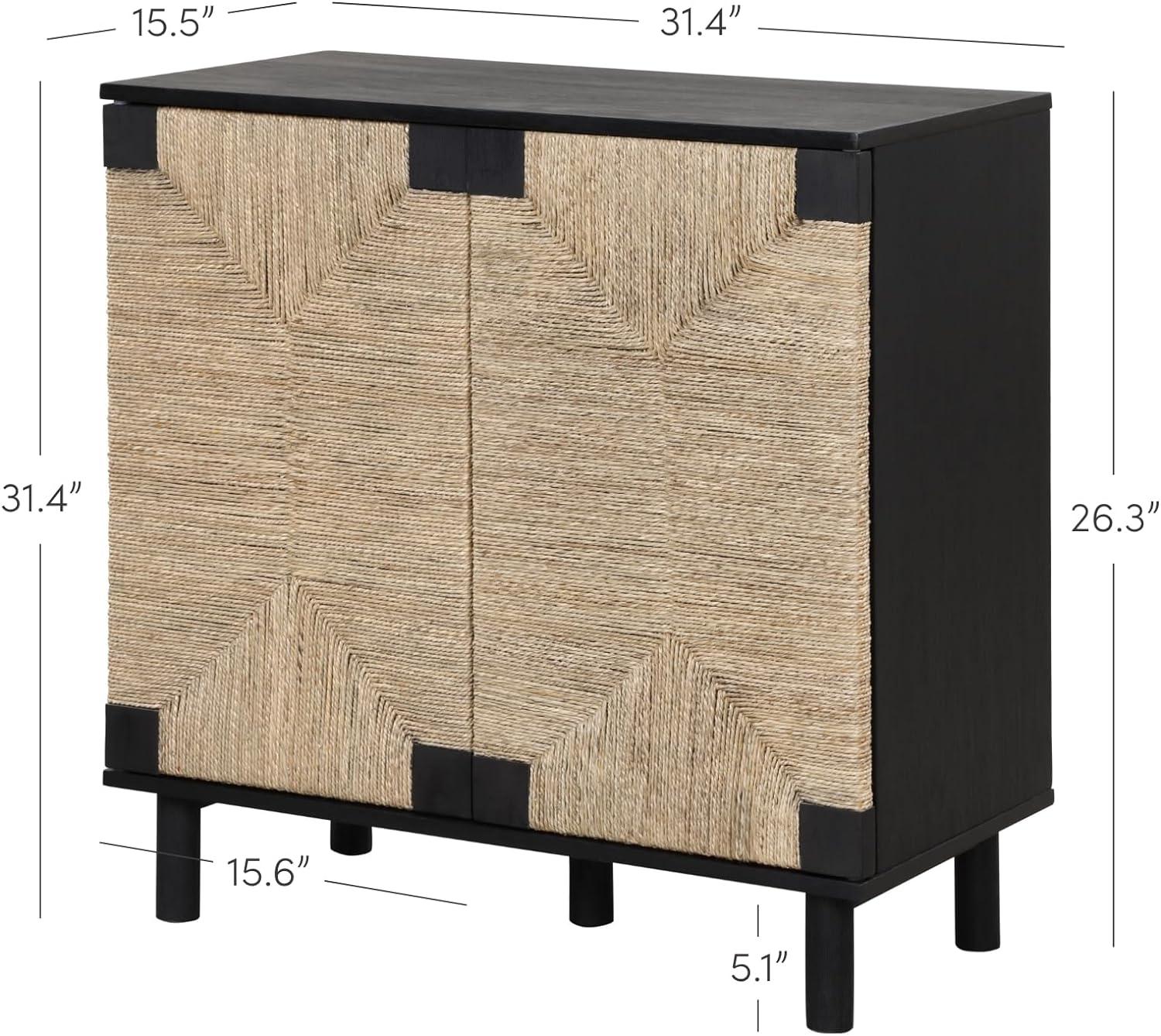 Shellie Solid Wood 2 - Door Accent Cabinet Set or TV Stand