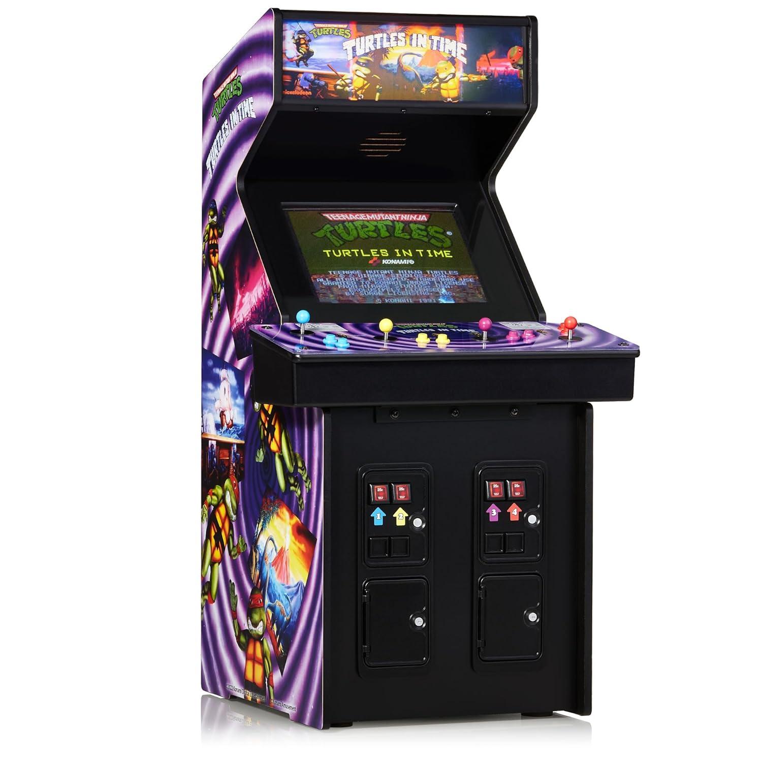 Numskull Quarter Arcades TMNT Turtles in Time Collector's Edition Mini Arcade - 1/4 Scale Authentic Wooden Replica, Original ROM, Rechargeable Battery & 3W Speakers for Retro Enthusiasts