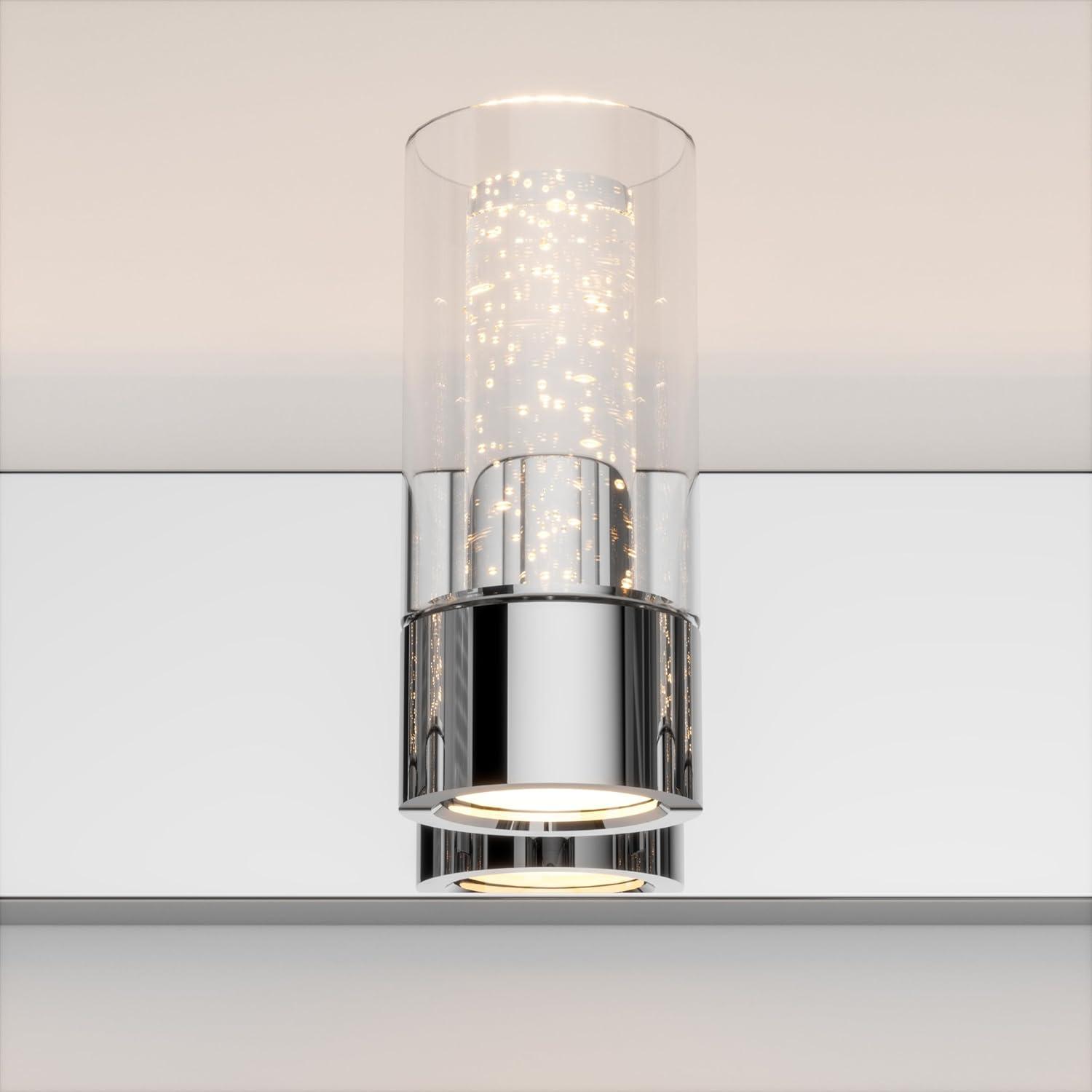 Essence Chrome LED Vanity Light with Bubble Glass