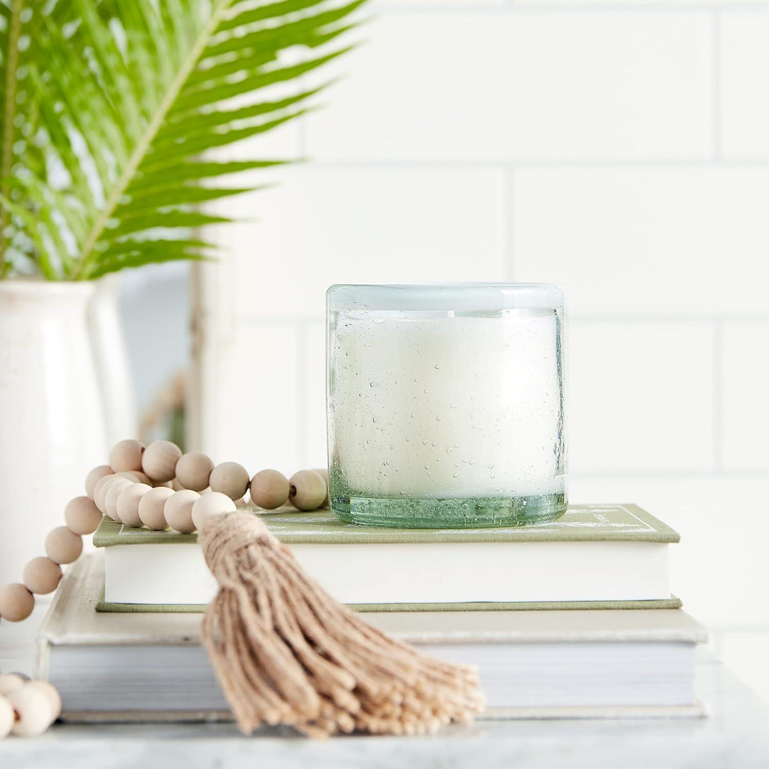 Paddywax Scented Candles Coastal La Playa Collection Artisan Candle in Hand-Blown Glass, 9 Ounces, Amber + Coconut