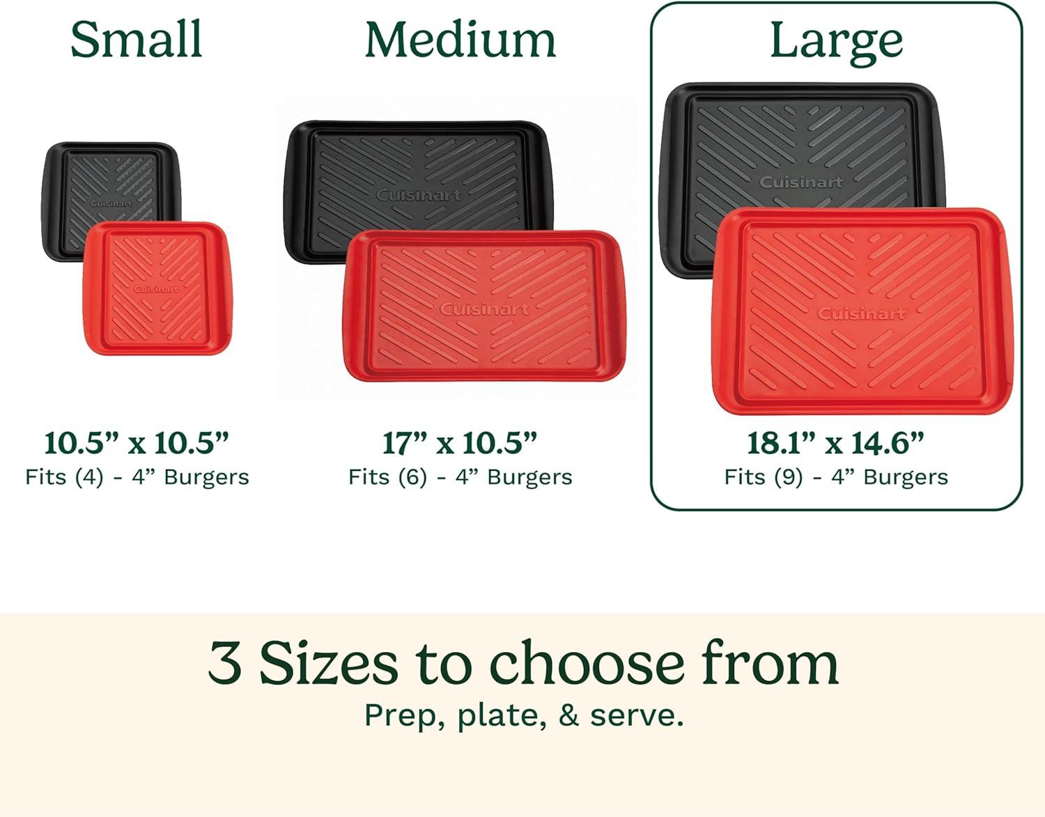 Cuisinart Large Grilling Prep and Serve Melamine Trays