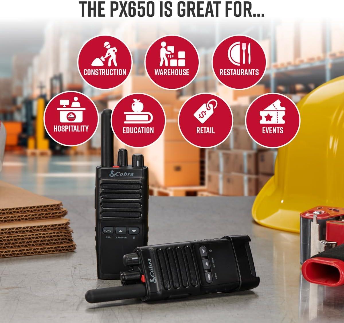 Cobra PX650 Pro Business 42-Mile-Range 2-Way Radios (6 Pack) in Black