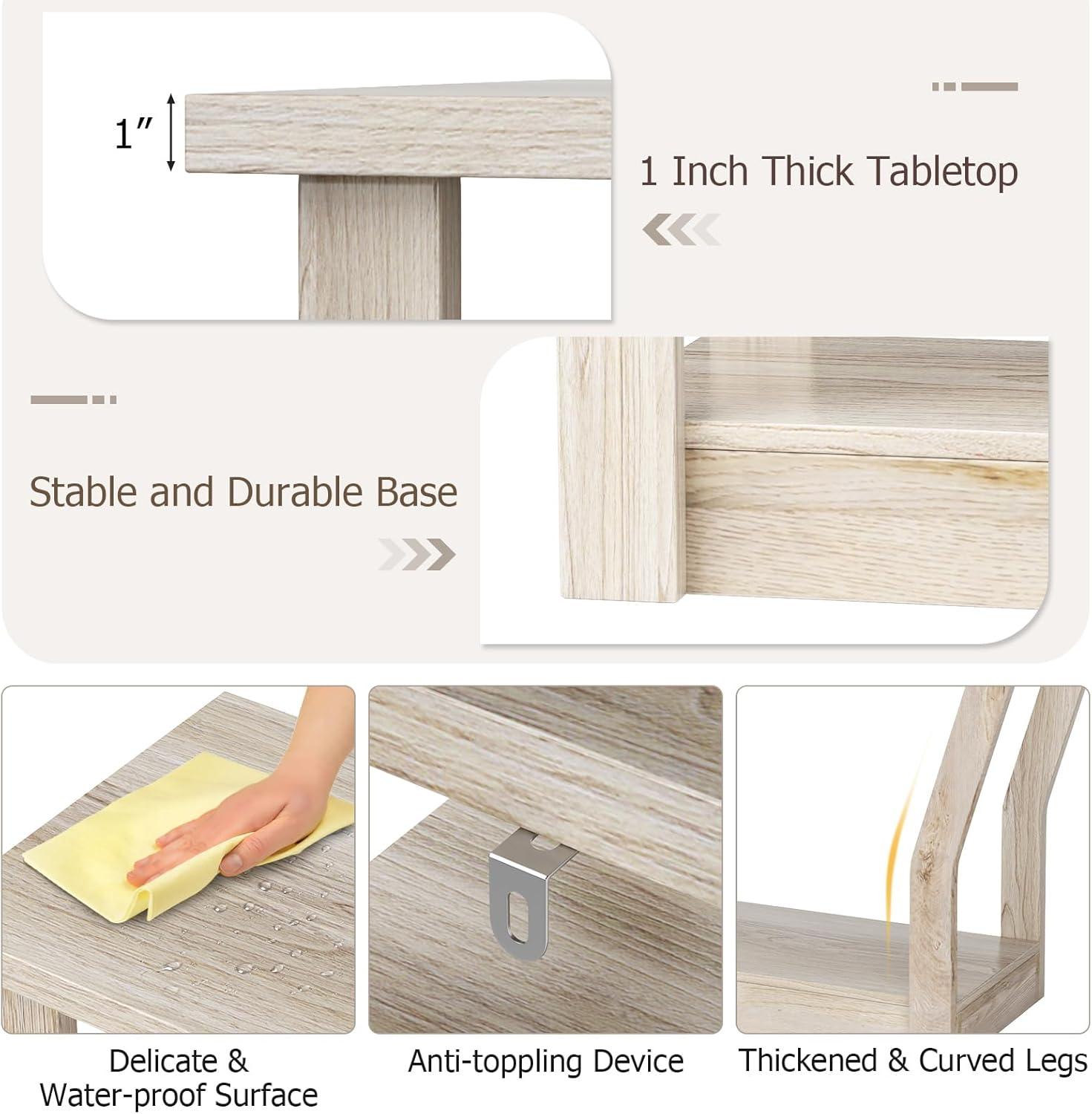 Costway Modern Sofa Accent Table with Drawer Entryway Hallway Hall Gray