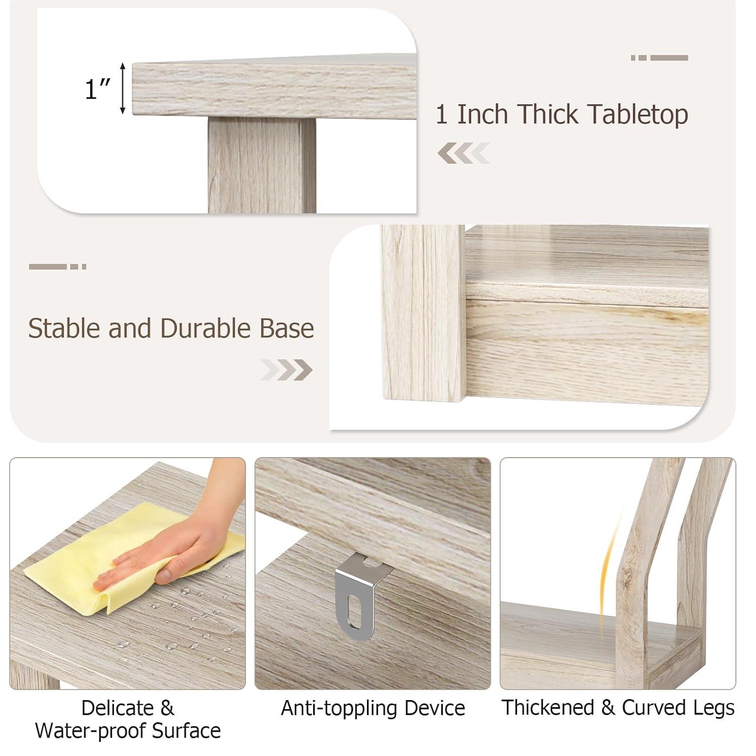 Costway Modern Sofa Accent Table with Drawer Entryway Hallway Hall Gray