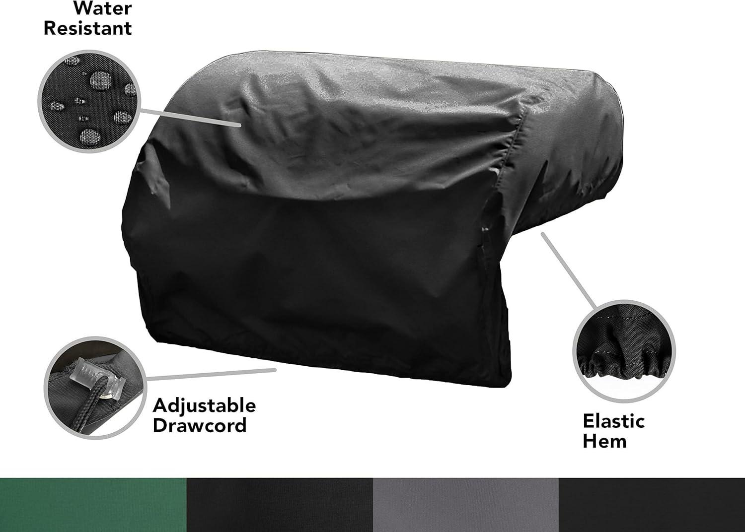 Covermates Built-In Grill Cover - Light Weight Material, Weather Resistant, Elastic Hem, Grill and Heating, 42W x 28D x 14H, Black