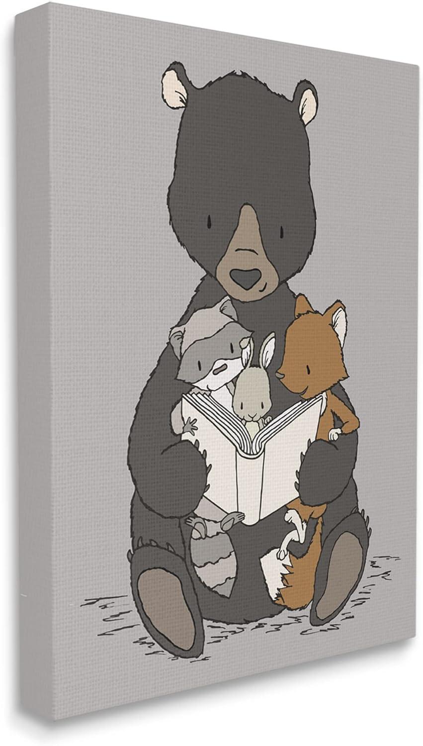 Stupell Industries " Woodland Animals Family Bear Reading Book To Babies " by Sweet Melody Designs