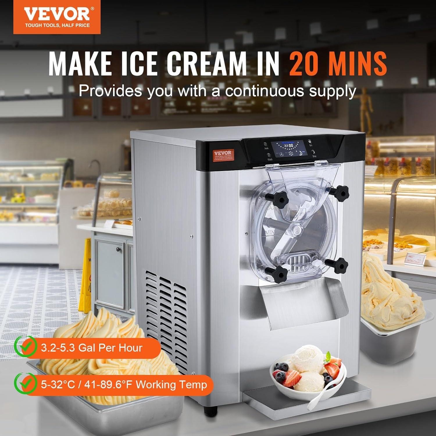 Stainless Steel Single Flavor Commercial Ice Cream Machine