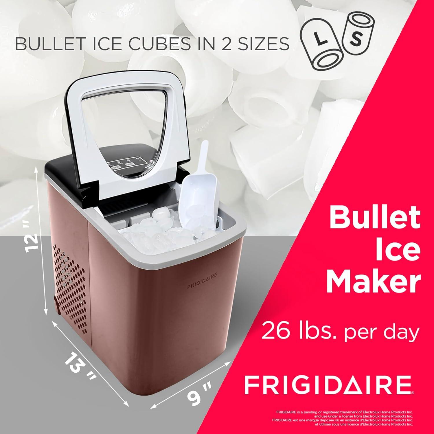 Stainless Steel Portable Countertop Ice Maker with Emblem