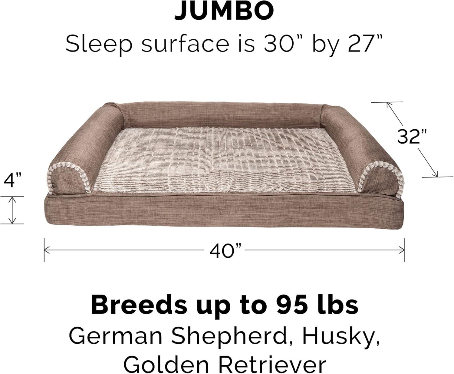 Luxe Fur & Performance Linen Sofa Bed