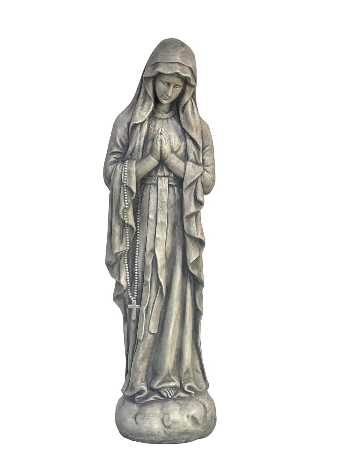 Galt International Virgin Mary Praying Blessed Mother Garden Statue 32" Religious Resin Statue Holy Queen of Heaven