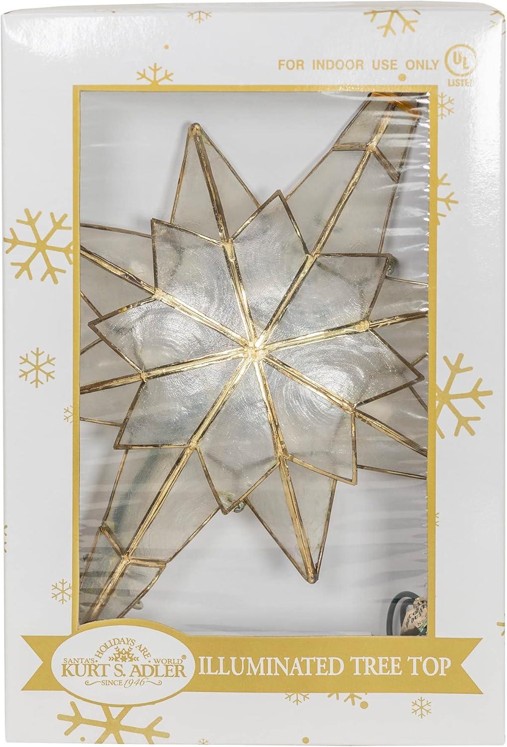 Kurt Adler Metal Astrology & Stars Tree Topper - Lighted