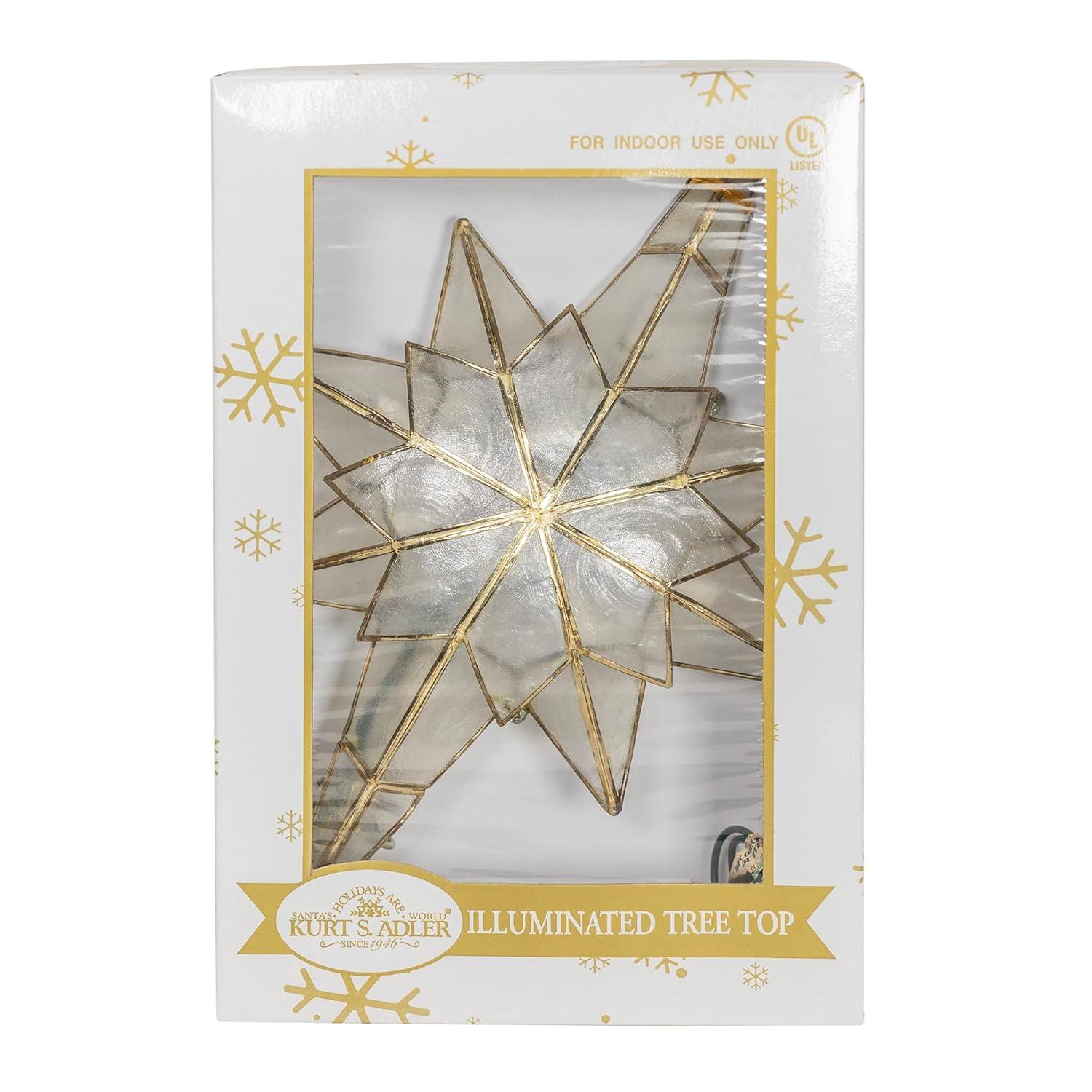 Kurt Adler Metal Astrology & Stars Tree Topper - Lighted